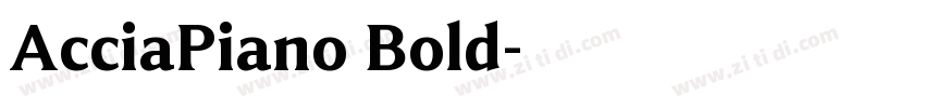 AcciaPiano Bold字体转换